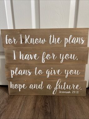 Source Unknown Brown Wood Sign with White Script - Inspirational Quote